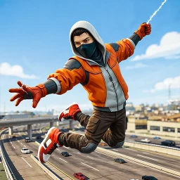 Ícone de Herói Aranha Voador 3D